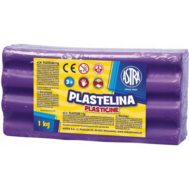 Plastelina Astra 1 kg fioletowa; 303111010  ASTRA