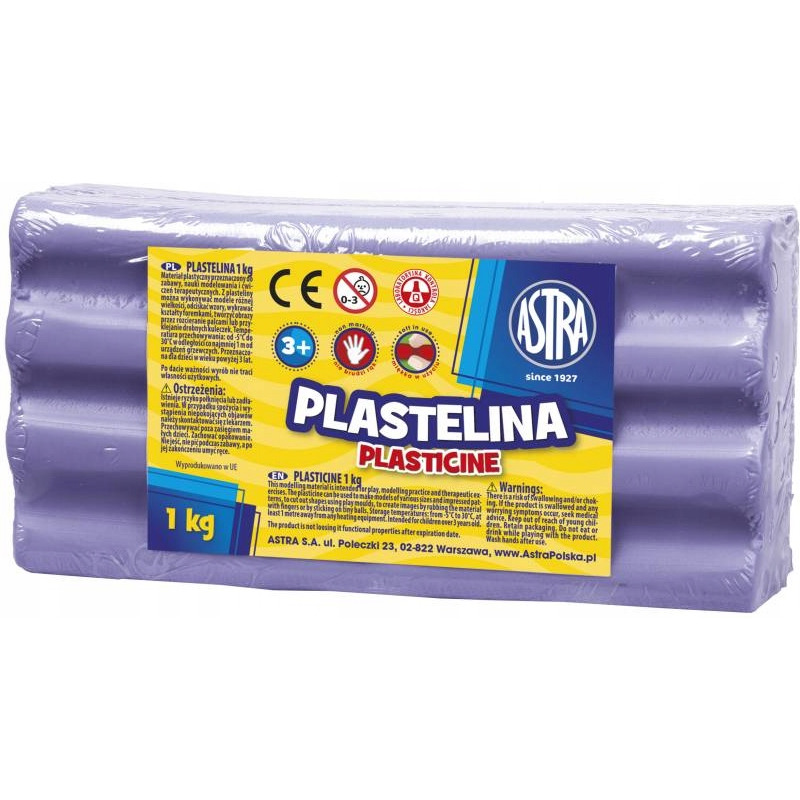 Plastelina Astra 1 kg fioletowa jasna; 303111011  ASTRA