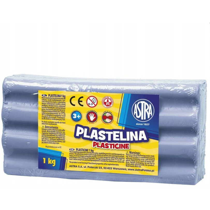 Plastelina Astra 1 kg błękitna; 303111014  ASTRA