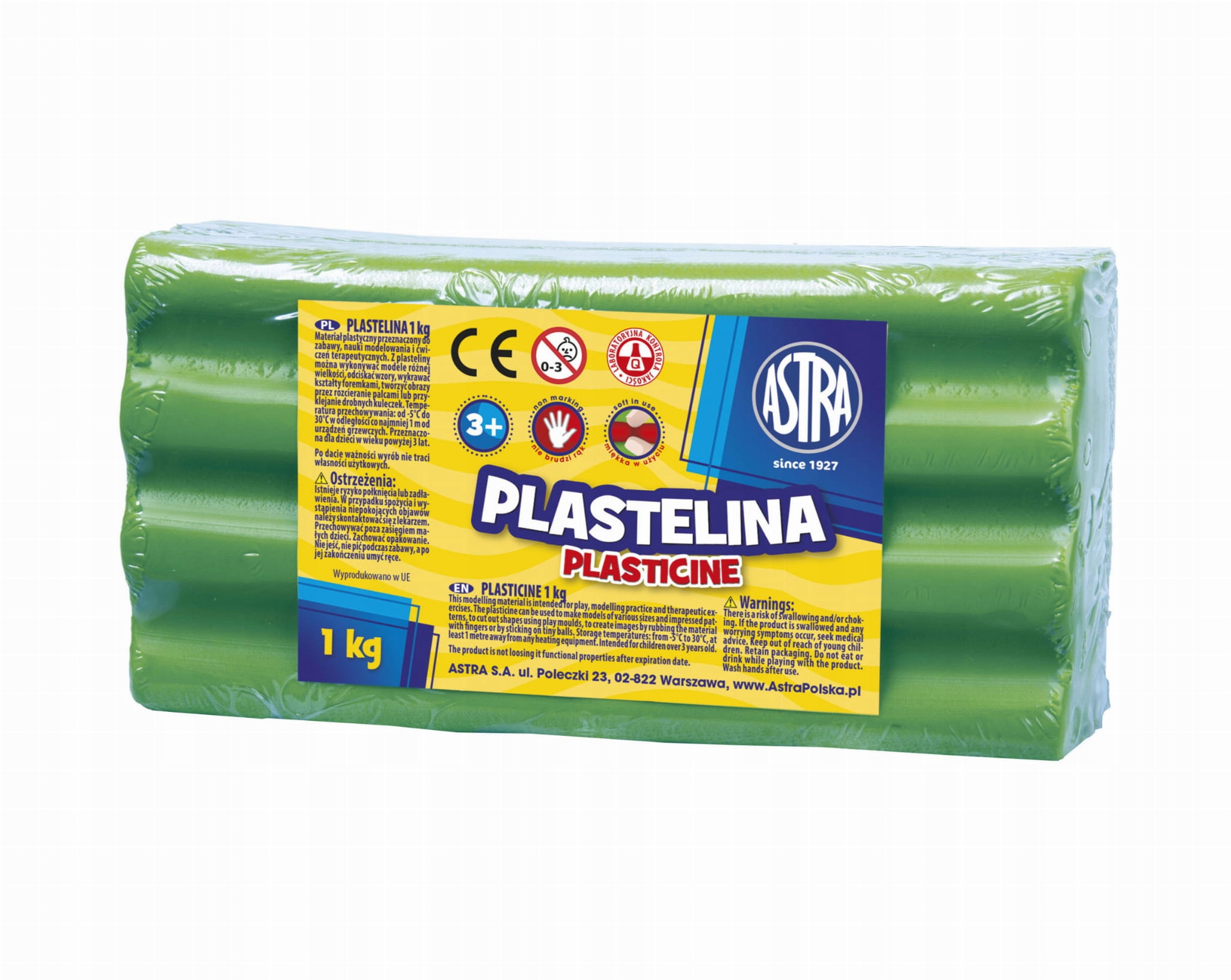 Plastelina Astra 1 kg zielona jasna; 303111016  ASTRA