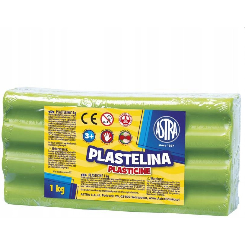 Plastelina Astra 1 kg seledynowa; 303111017  ASTRA