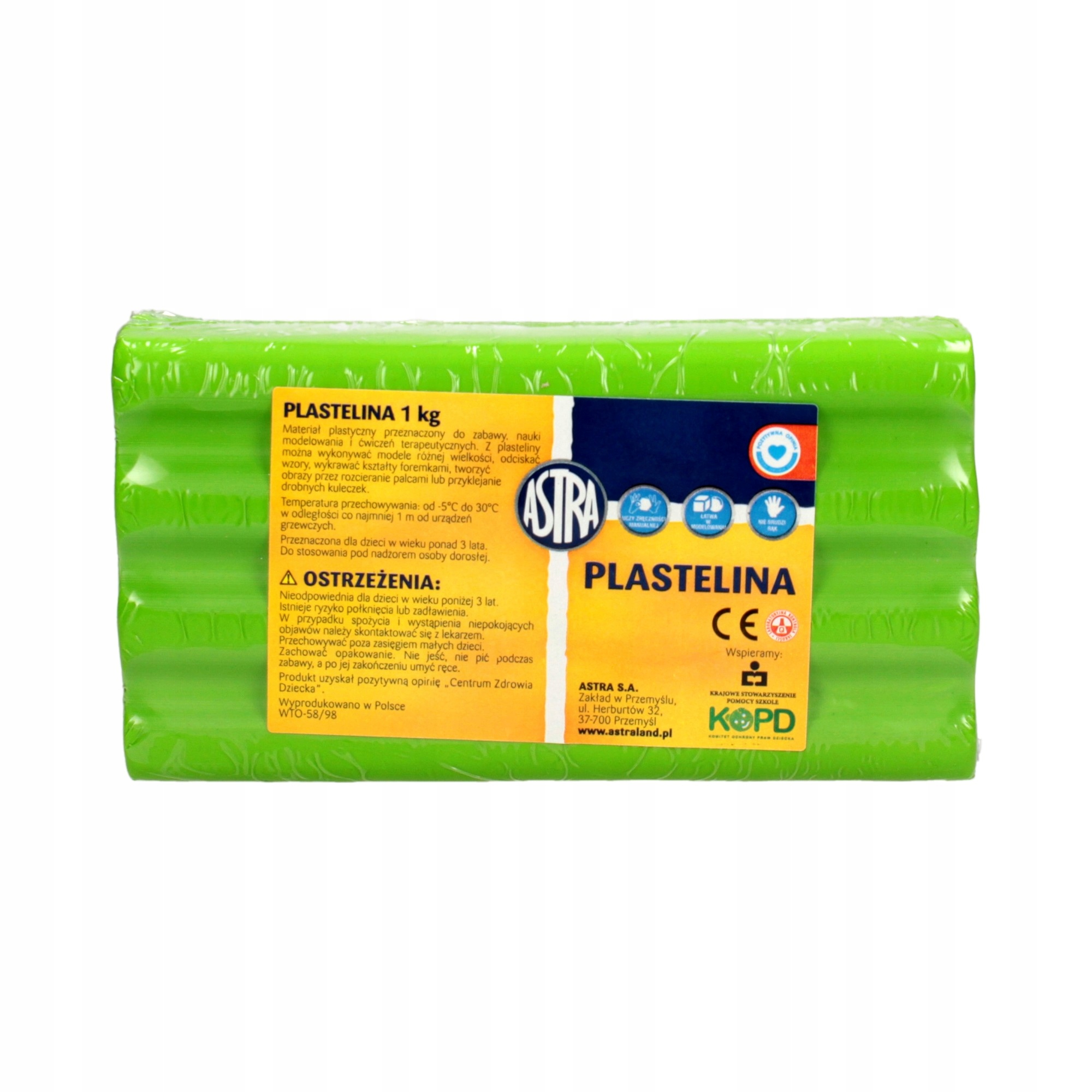 Plastelina Astra 1 kg seledynowa; 303111017  ASTRA