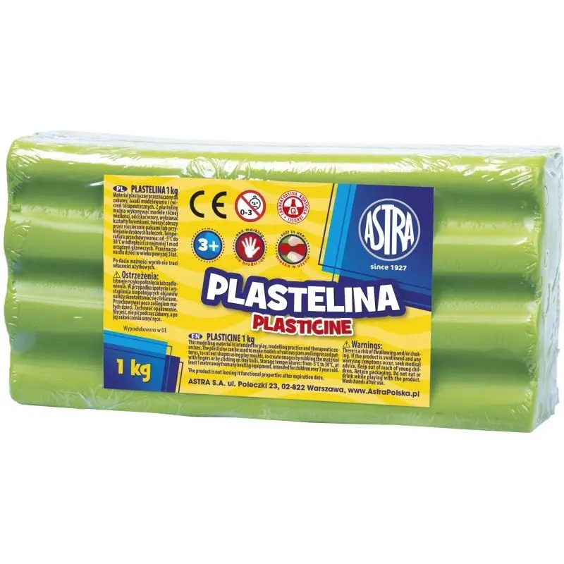 Plastelina Astra 1 kg seledynowa; 303111017  ASTRA
