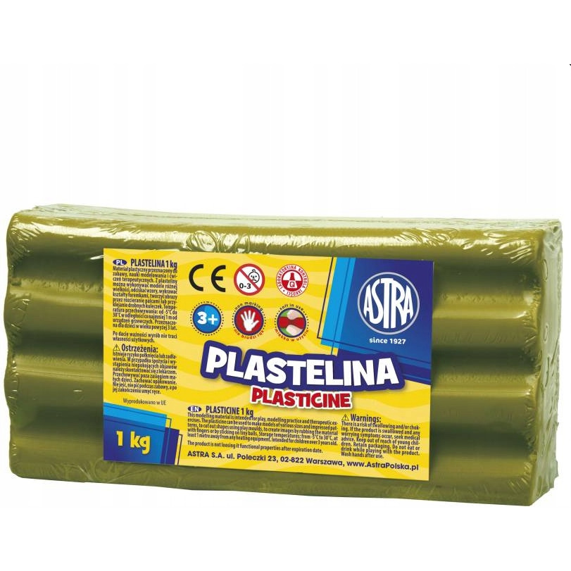 Plastelina Astra 1 kg oliwkowa; 303111018  ASTRA