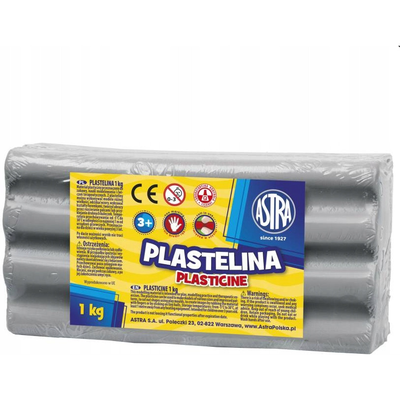 Plastelina Astra 1 kg popielata; 303111023  ASTRA