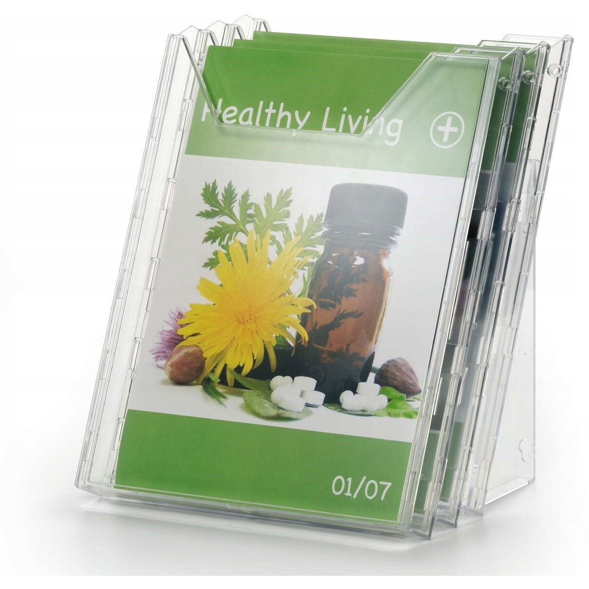 Zestaw półek na czasopisma 3xA4 przeroczyst COMBIBOXX DURABLE 8580-19