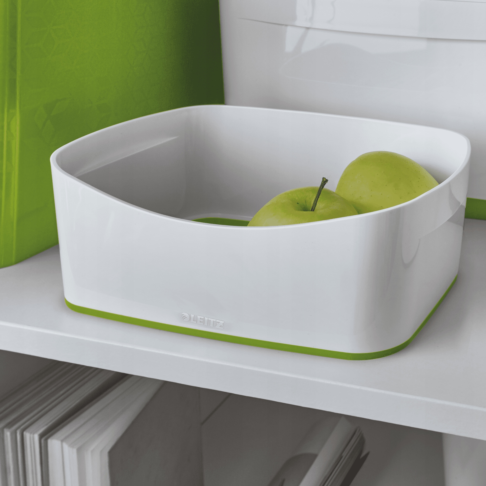 Pojemnik bez pokrywki MyBox, biało-zielony