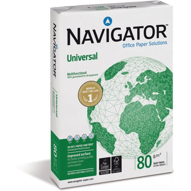 Papier xero A4 NAVIGATOR UNIVERSAL klasa A+ premium