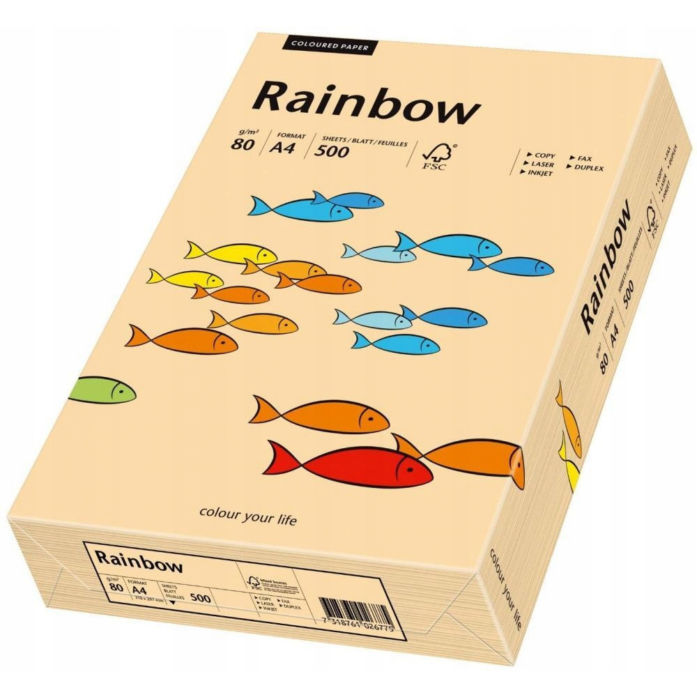 Papier xero kolorowy RAINBOW łosiosiowy R40 88042497
