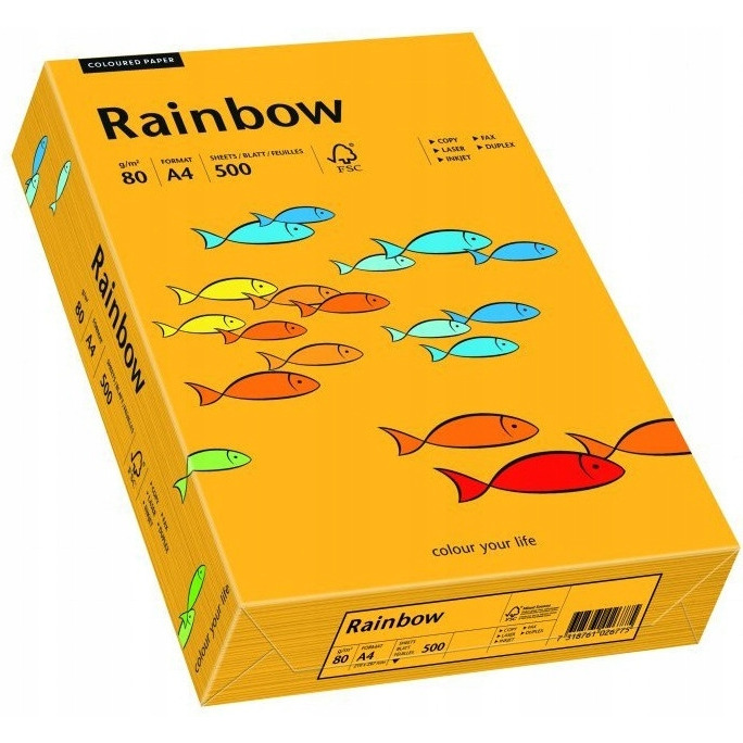 Papier xero kolorowy RAINBOW jasnopomarańczowy R22 88042409
