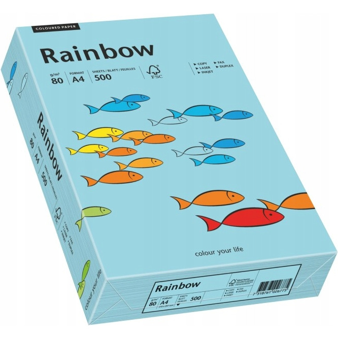 Papier xero kolorowy RAINBOW morski R84 88042717
