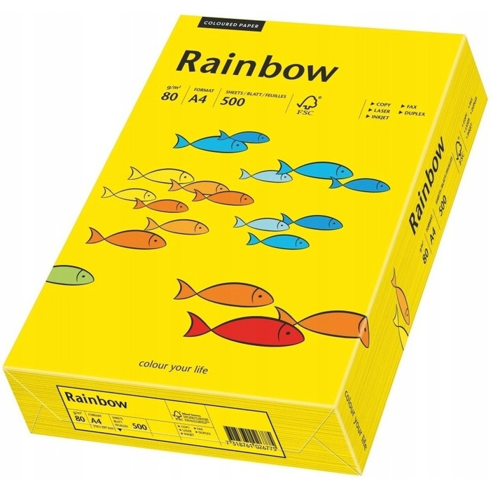 Papier xero kolorowy RAINBOW ciemnożółty R18 88042387
