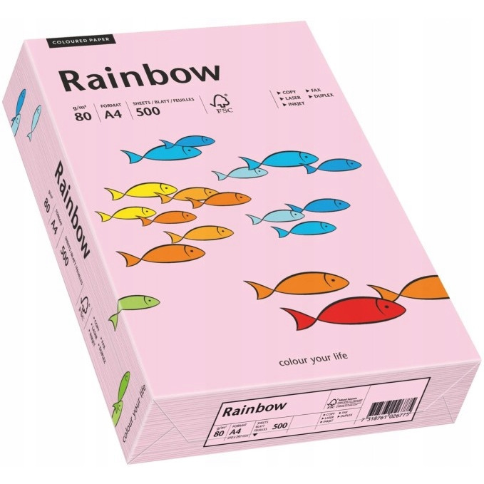 Papier xero kolorowy RAINBOW jasnoróżowy R54 88042519