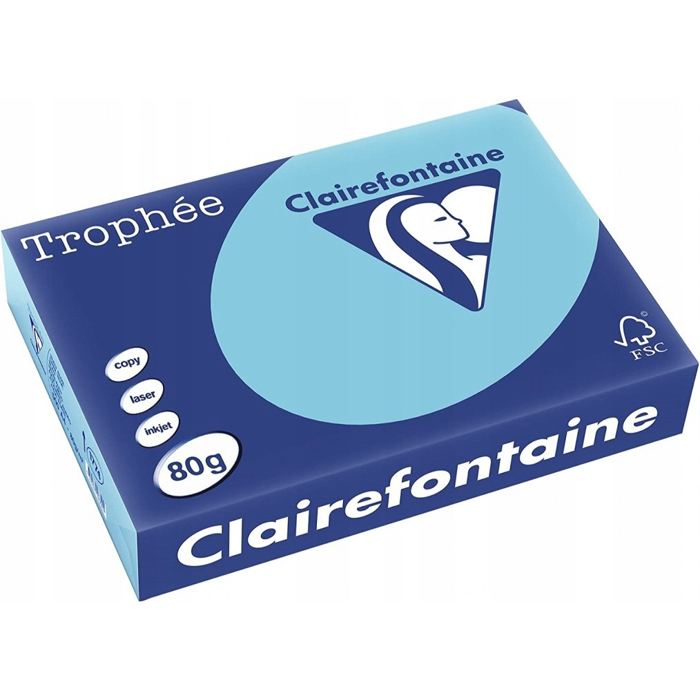 Papier xero A4 80g TROPHEE błękit XCA41774 CLAIREFONTAINE