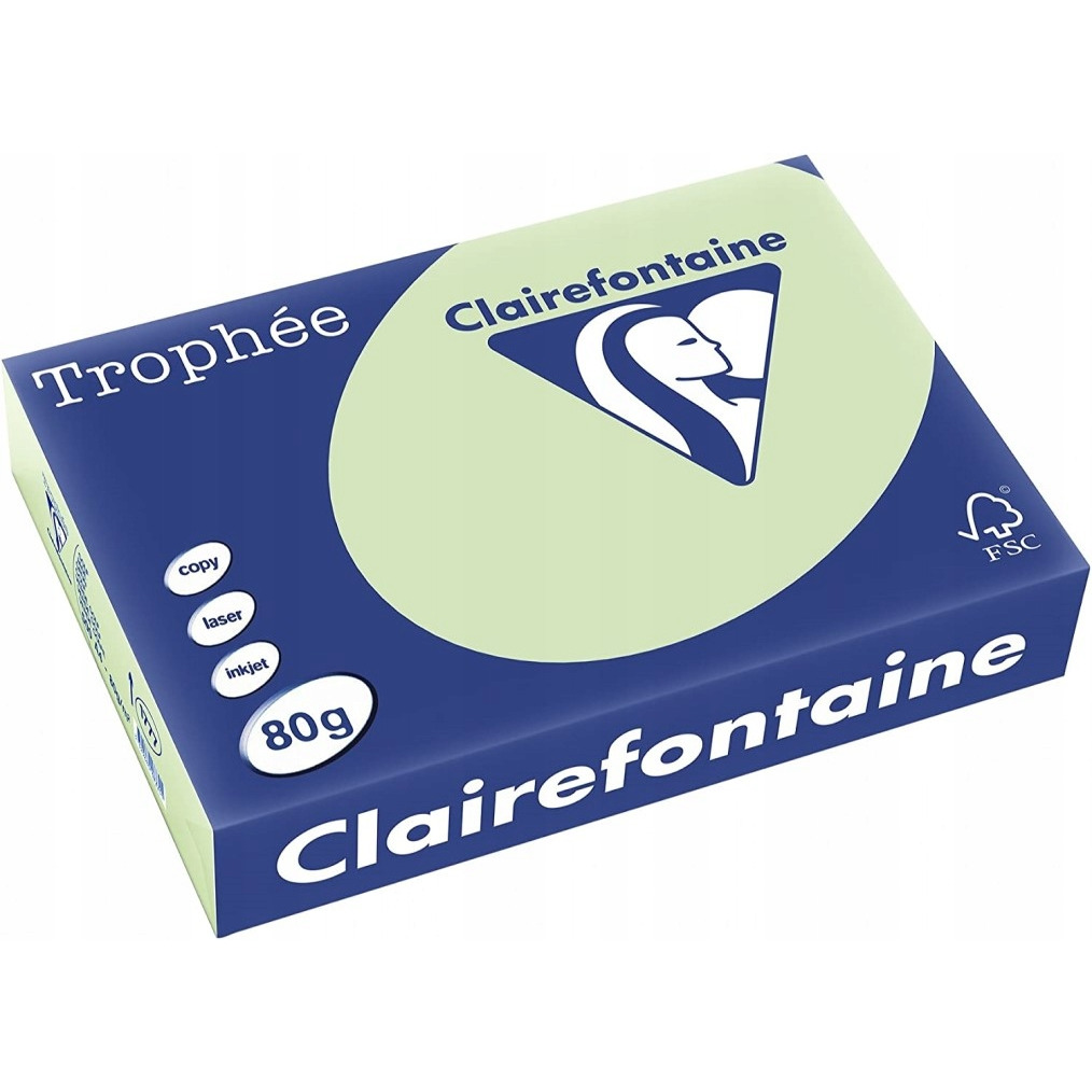 Papier xero A4 80g TROPHEE zieleń trawy XCA41777 CLAIREFONTAINE