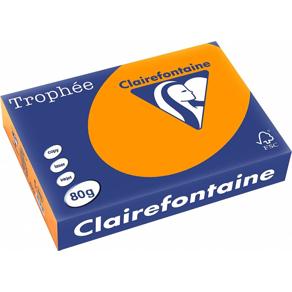 Papier xero A4 80g TROPHEE pomarańczowy XCA41761 CLAIREFONTAINE