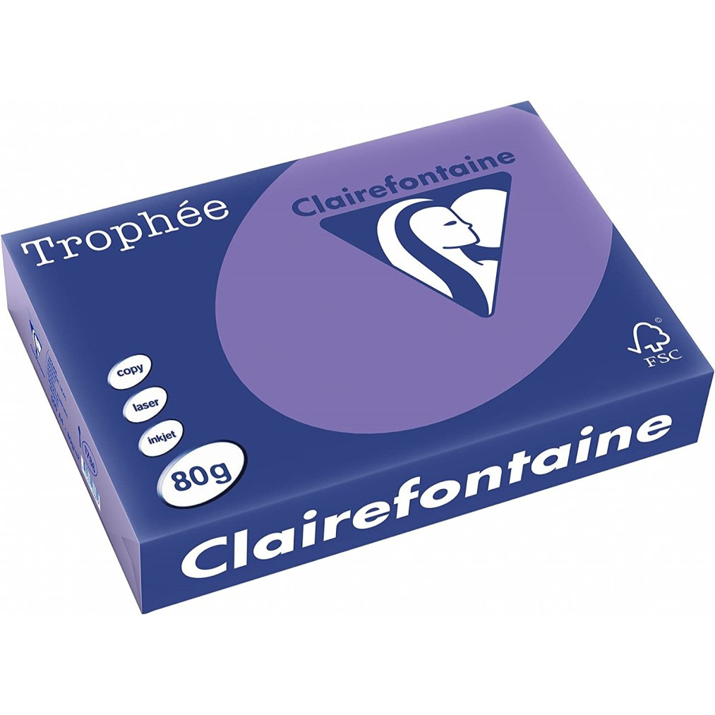 Papier xero A4 80g TROPHEE intesywny fioletowy XCA41786 CLAIREFONTAINE