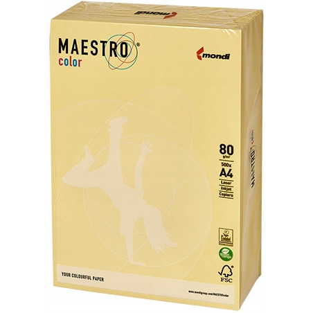 Papier xero MAESTRO COLOR A4 80g YE23 żółty