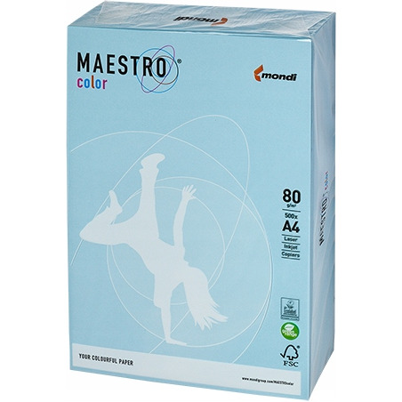 Papier xero MAESTRO COLOR A4 80g OBL70_ błękit arktyczny