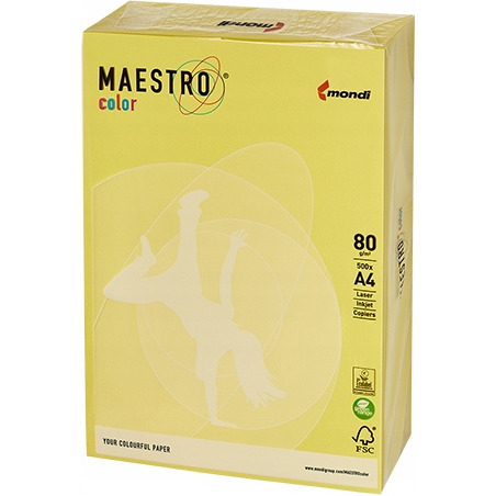 Papier xero MAESTRO COLOR A4 80g ZG34 cytrynowy_