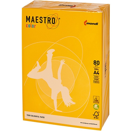 Papier xero MAESTRO COLOR A4 80g SY40 żółty słoneczny