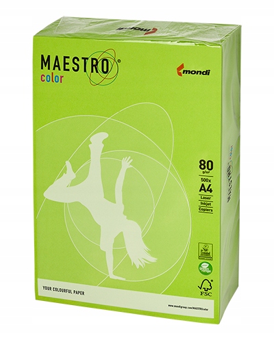Papier xero MAESTRO COLOR A4 80g MA42 zieleń wiosenna