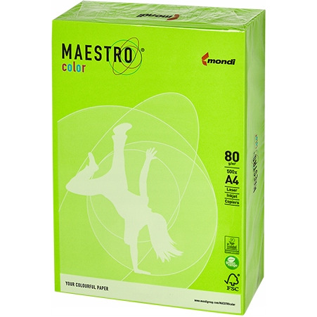 Papier xero MAESTRO COLOR A4 80 NEOGN neonowy odcień zielony
