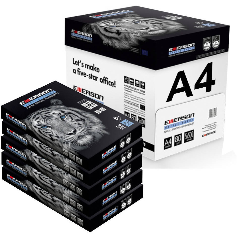 Papier xero A4 80g TIGER (5ryz) klasa białości C