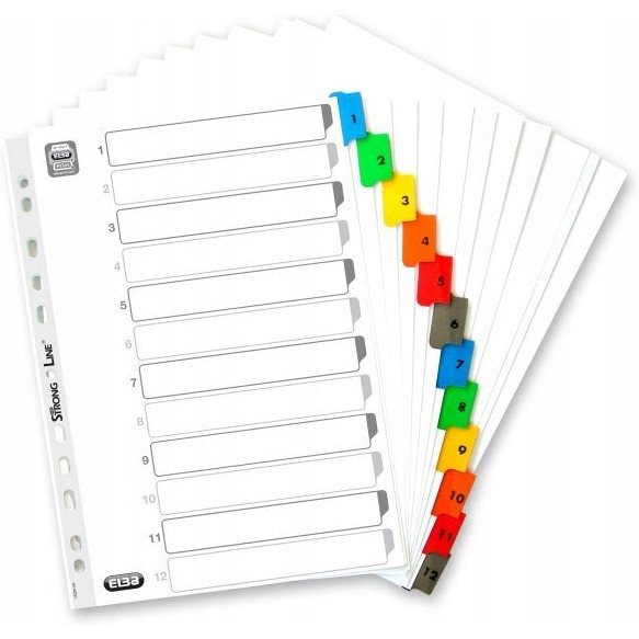 Przekładki numeryczne ELBA A4 12T Strongline 100204616