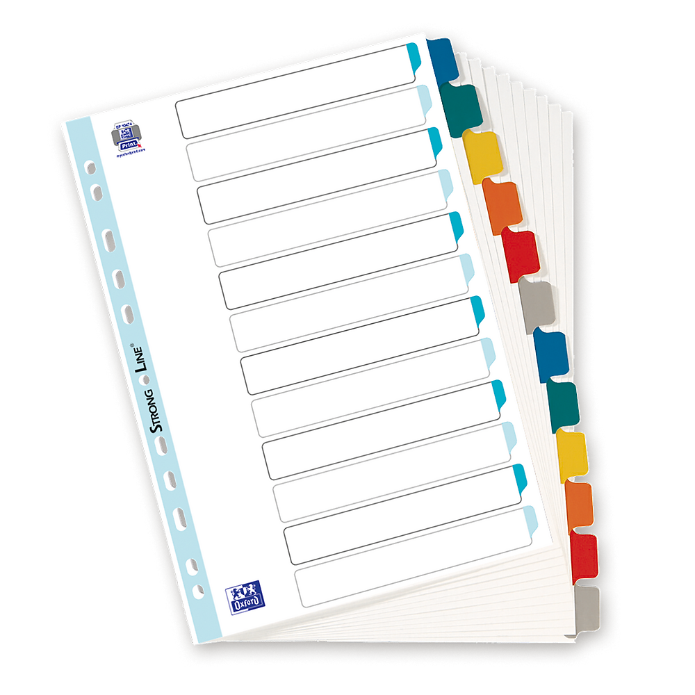 Przekładki kartonowe A4 MYLAR 1-12 kolor ELBA 100204953