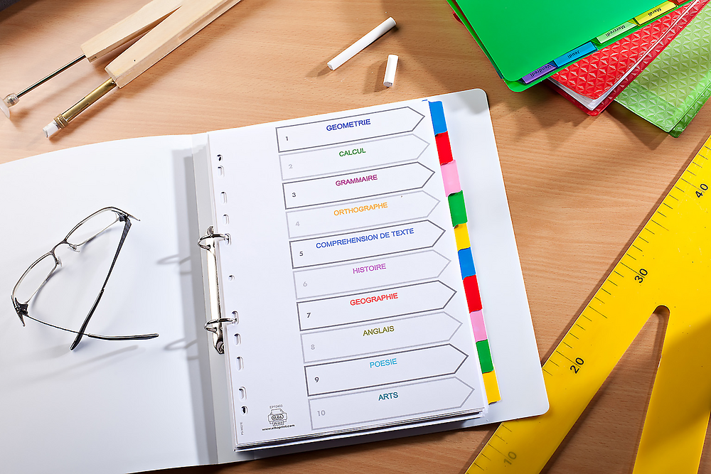 Przekładki kartonowe A4 MYLAR 1-12 kolor ELBA 100204953