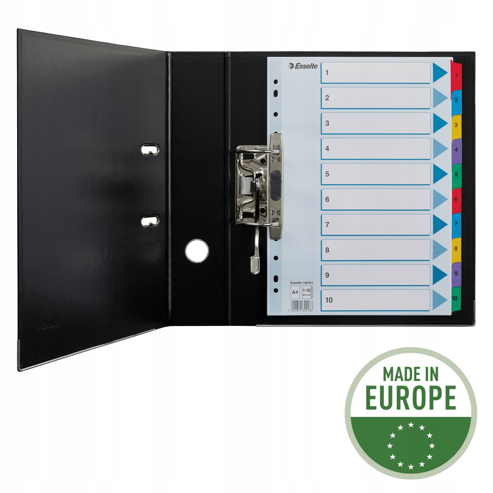 Przekładki kartonowe MYLAR A4 1-10 100161 białe ESSELTE