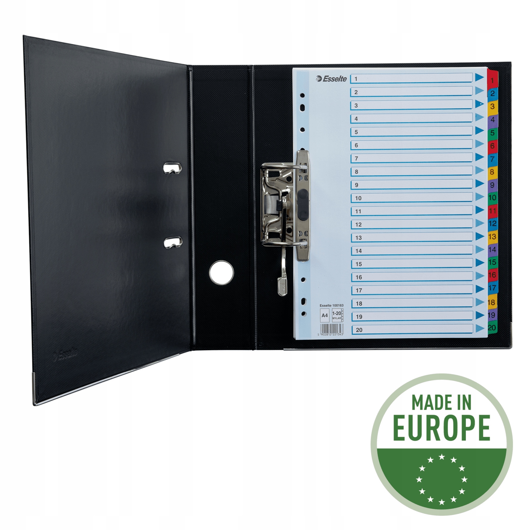 Przekładki kartonowe MYLAR A4 1-20 100163 białe ESSELTE