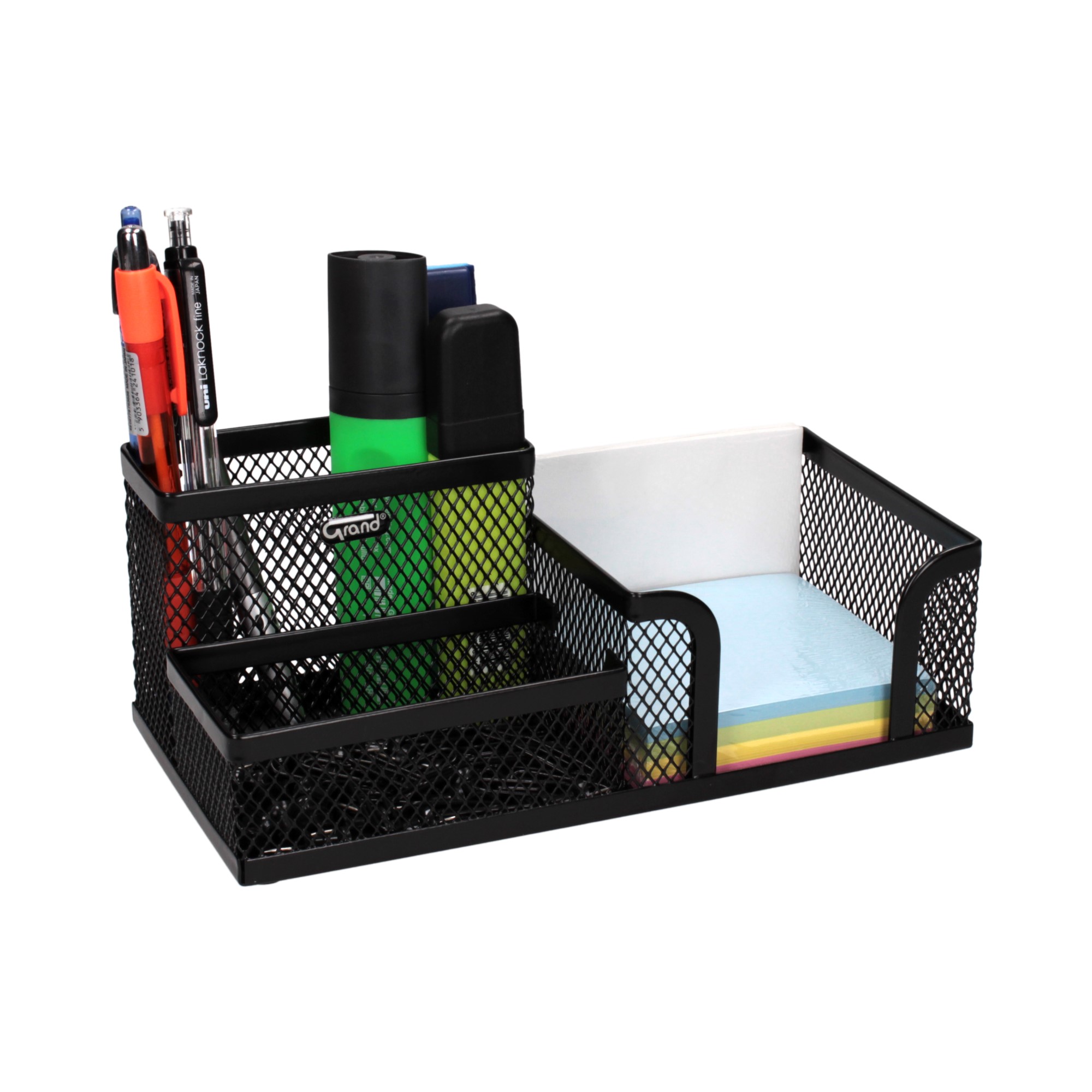 Przybornik na biurko MW-218 czarny metalowy GRAND 120-1334