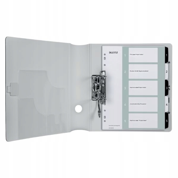 Przekładki plast. do nadruku tekstu na kartę, Leitz WOW, 5, biało-czarne 12130000