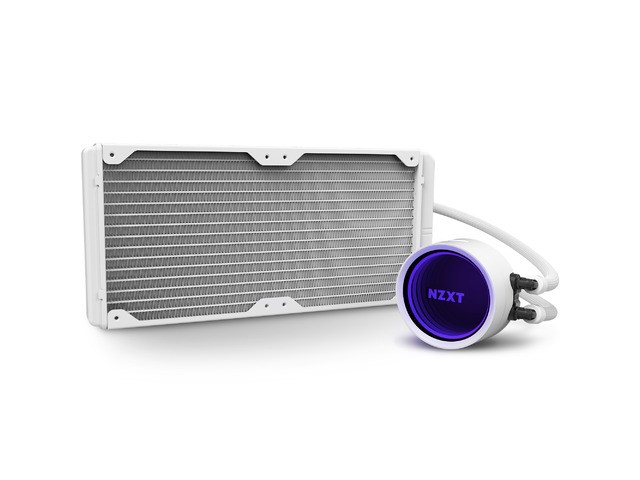 Chłodzenie wodne Kraken X63 white 280mm RGB podświetlane wentylatory i pompa