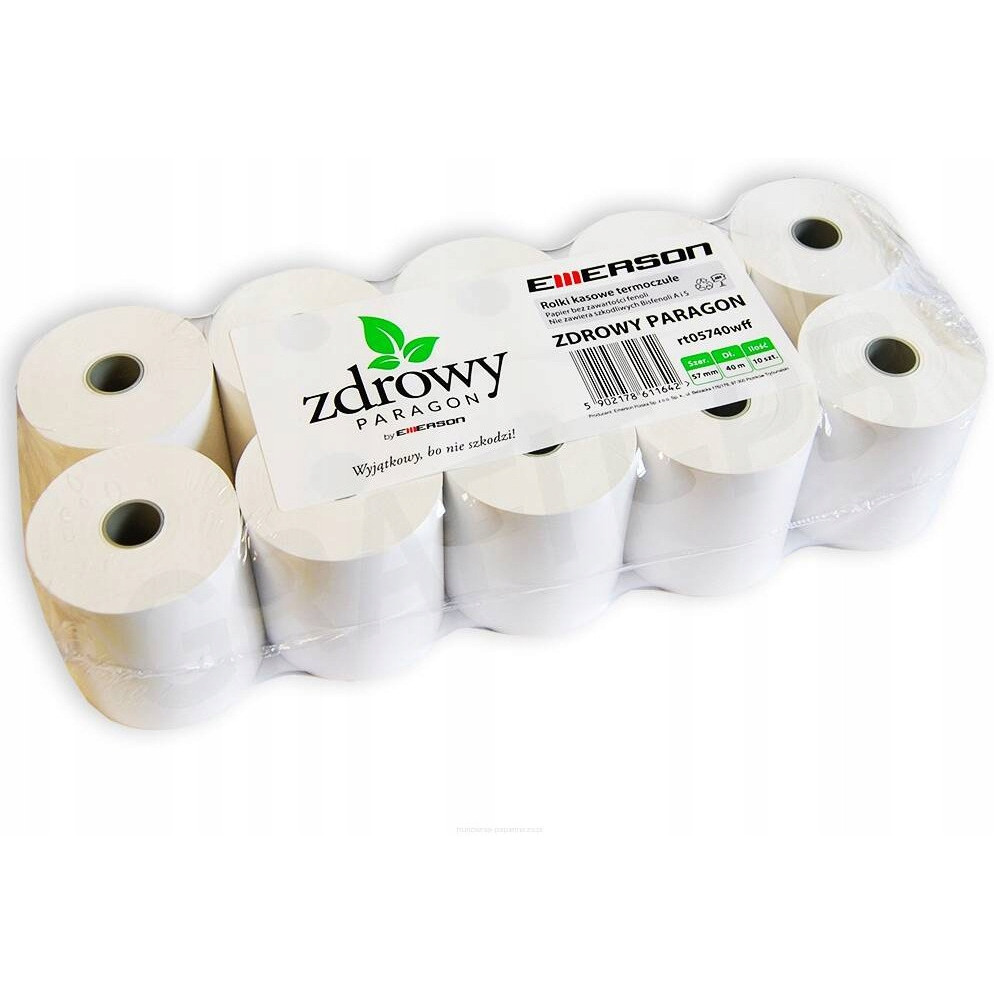 Rolki termiczne 57x40m 10szt. EMERSON rt05740wff zdrowy paragon