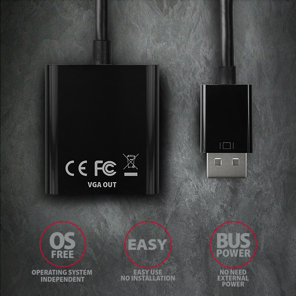 RVD-VGN Adapter DisplayPort -> VGA FullHD 1920x1200