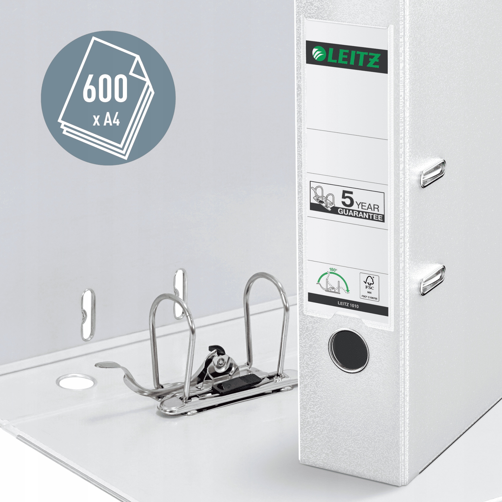 Segregator LEITZ A4/80mm 180_ biały 10105001
