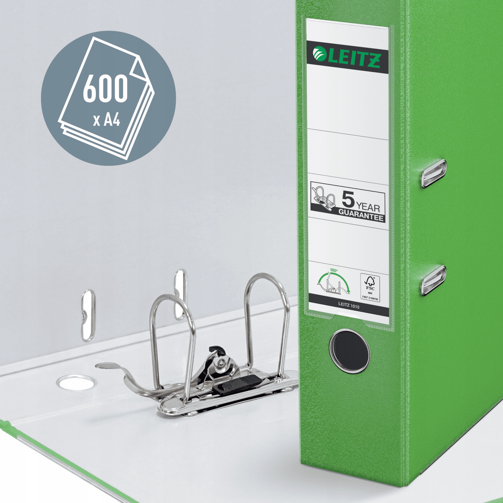 Segregator LEITZ A4/80mm 180_ jasnozielony 10105050