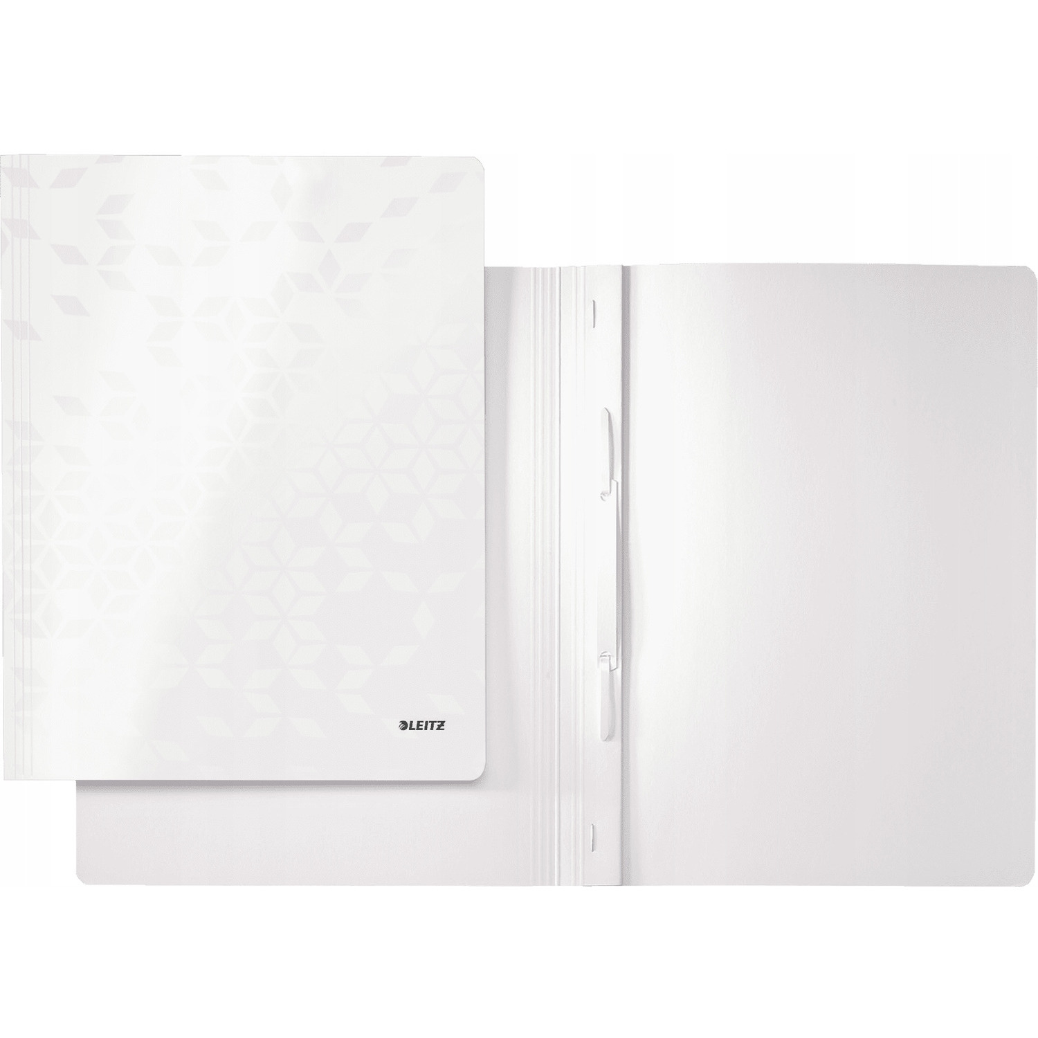 Skoroszyt kartonowy LEITZ perłowy biały WOW 30010001