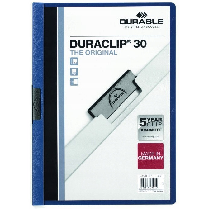 Skoroszyt DURABLE DURACLIP Original 30 granatowy 2200-07