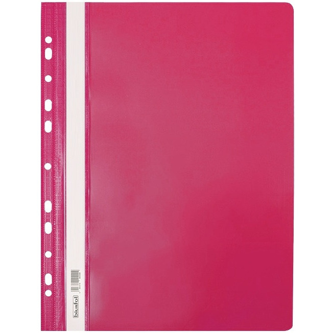 Skoroszyt A4 twardy wpinany BIURFOL różowy (10szt) SH-01-10