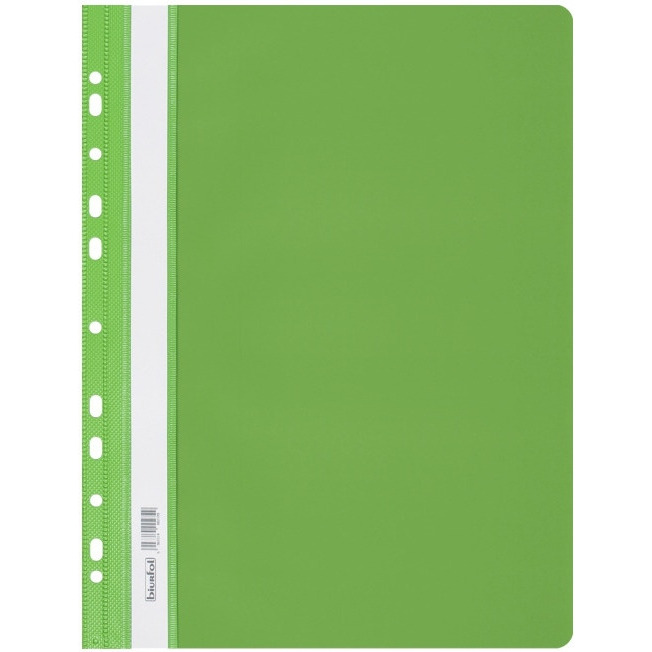 Skoroszyt A4 twardy wpinany BIURFOL jasnozielony (10szt) SH-01-12