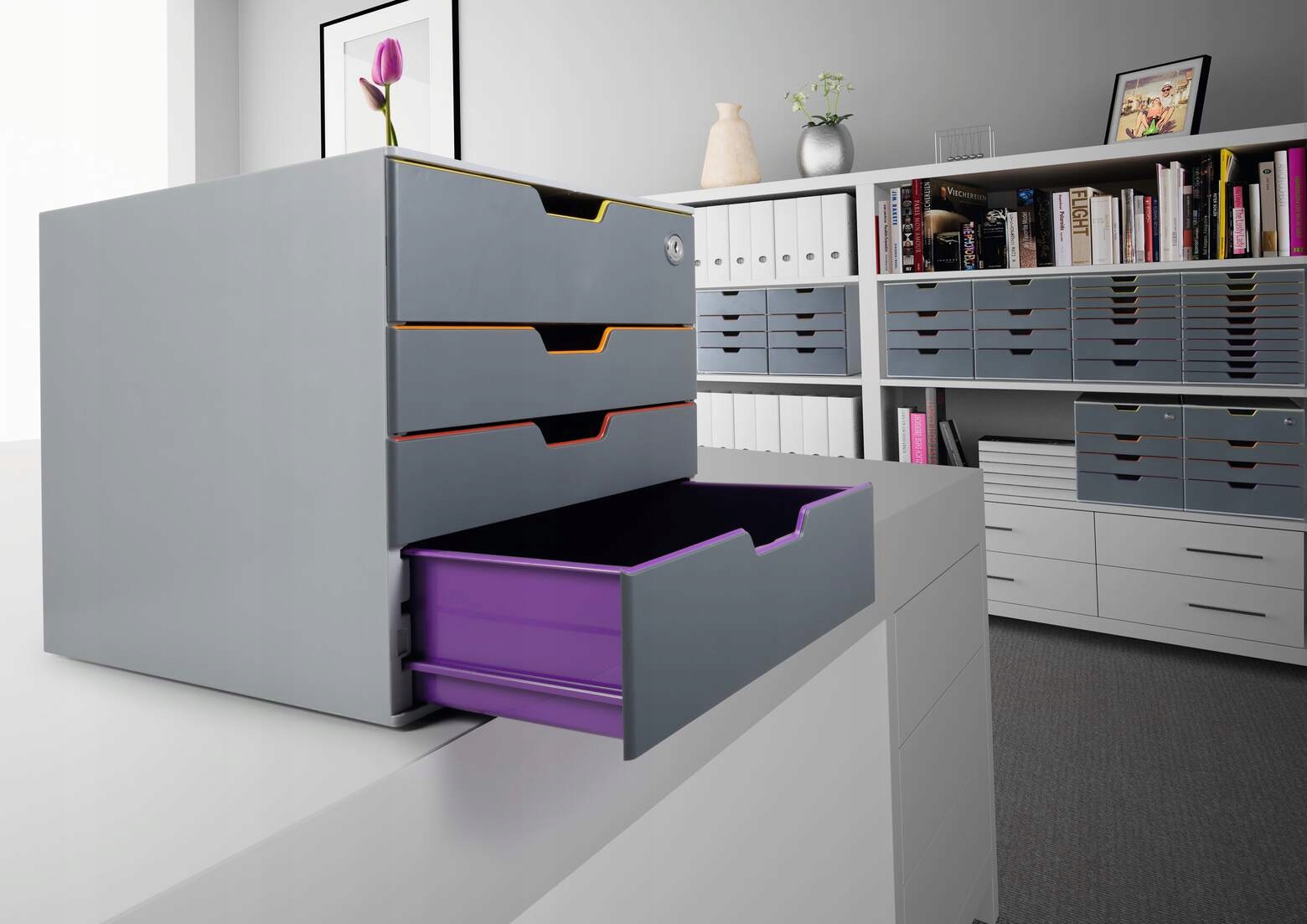 Pojemnik VARICOLOR z 4 szufladkami DURABLE 7606-27