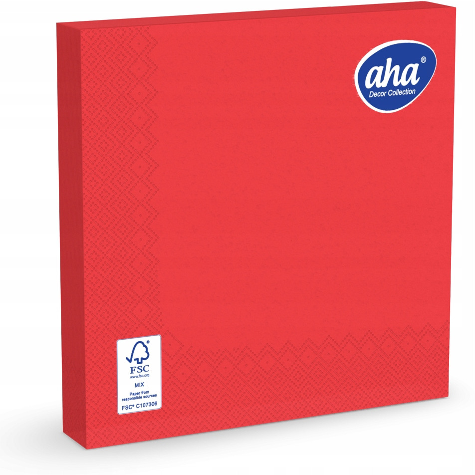 Serwetki AHA czerwony one 20sztuk