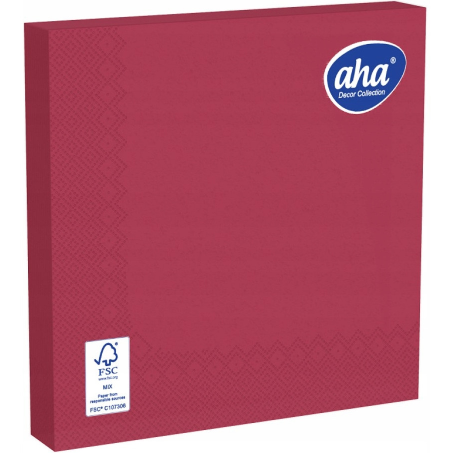 Serwetki AHA bordowe 20sztuk