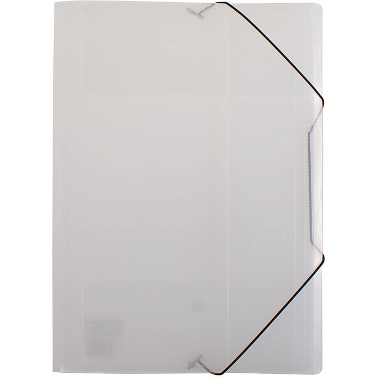 Teczka PP z gumką szeroka TG-12 BIURFOL mleczna transparnetna