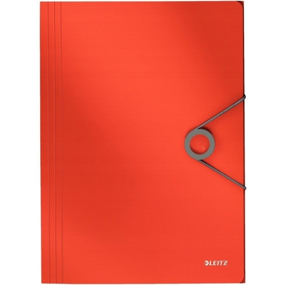 Teczka z gumką PP LEITZ SOLID A4 jasnoczerwona 45631020