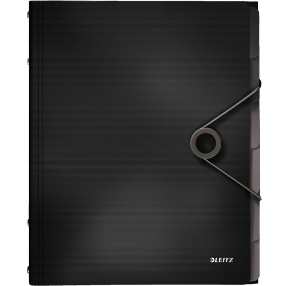 Teczka segregująca 6 przekładek czarna  PP LEITZ SOLID 45691095